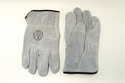 Перчатки спилковые серые от Фабрики перчаток.
